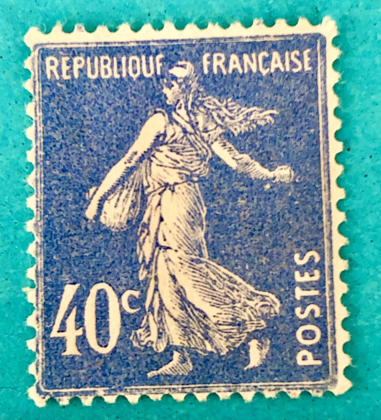 Alle Briefmarken: Briefmarken aus Frankreich Säerin   – Gebraucht aus Aarau von Angi-007