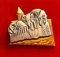 Fasnachtsplakette Luzern GOLD 2005 mit Original-Nadel