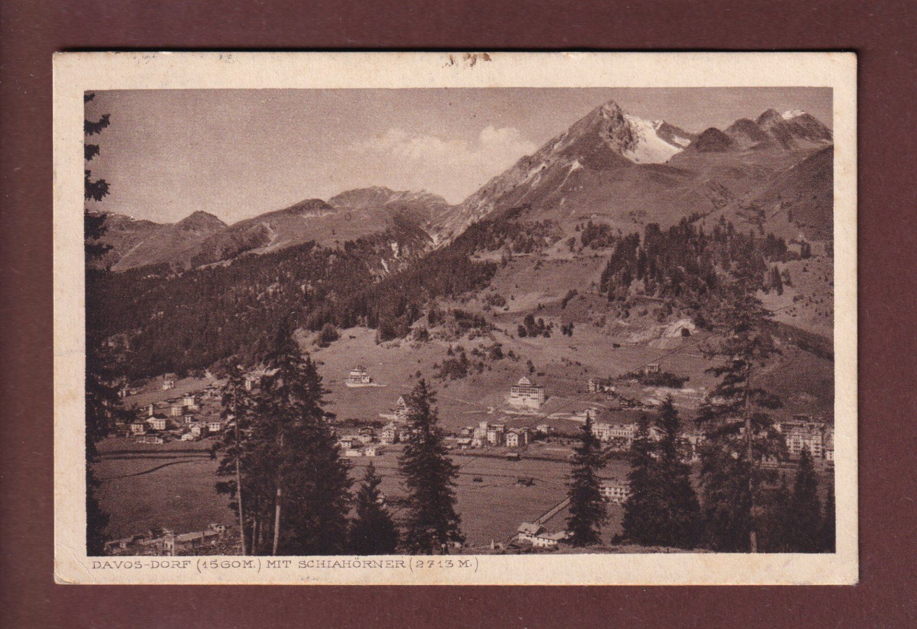 Cartoline postali: DAVOS-DORF - 1918 – Usato da Pully venduto da nicecards