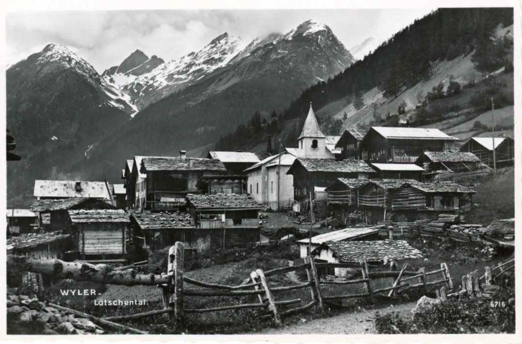Cartoline postali: Wiler  VS  im Lötschental       ca. 1942 – Usato da Brig venduto da Valcards54