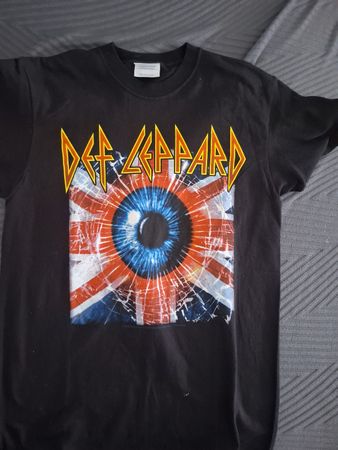 T-shirt Def Leppard occhio bandiera UK nera taglia S