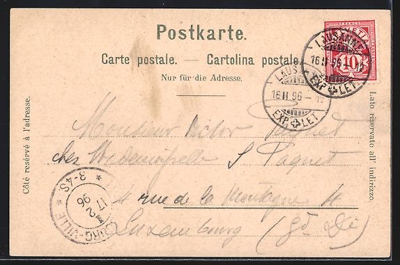 Cartoline postali: Litho Lausanne, Barque du Lac, Le Tribun – Usato da Berlin venduto da bartko-reher 1