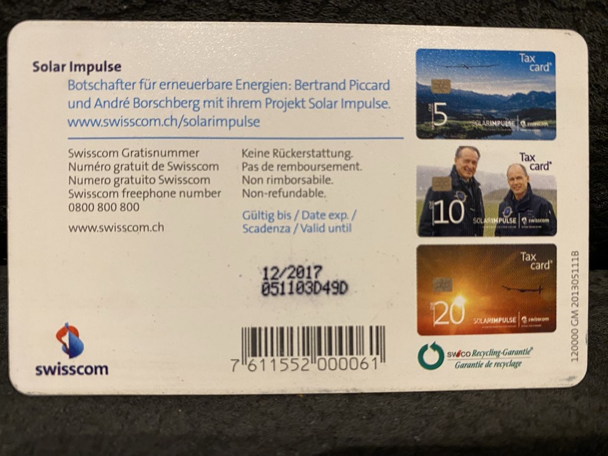 Cartes de téléphone: Taxcard  – D'occasion à Lausanne par babacard10 1