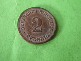Dt. Reich 1916 F, 2 Pfennig