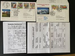Ballonpost ab Zurzach + Mürren  FDC Pro Juventute 1999  mit