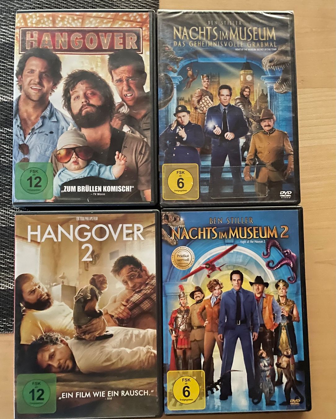 Alle DVDs: Hangover 1&2 + Nachts im Museum 1&2! – Gebraucht aus Adligenswil von Decor-Tech