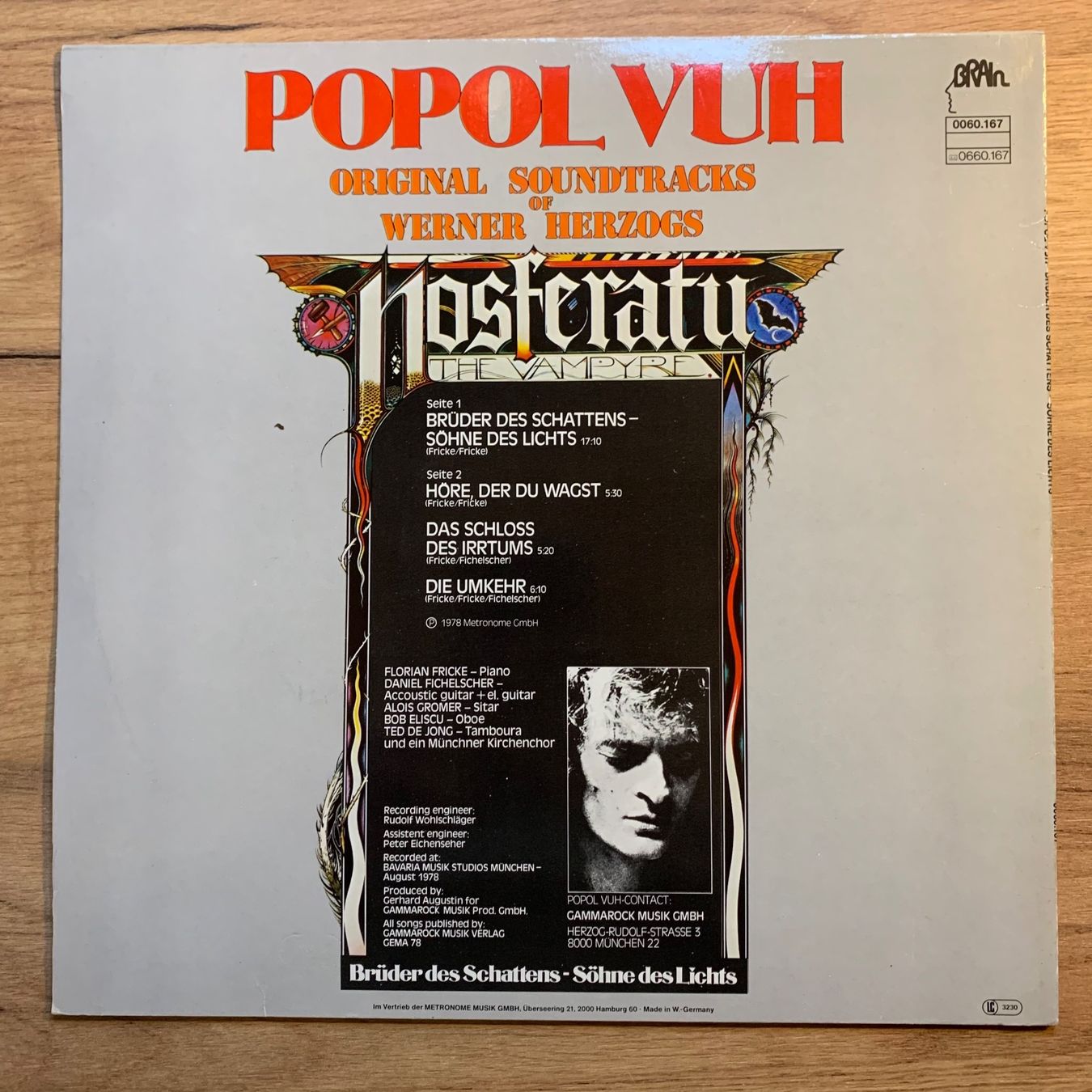 Vinyles: POPOL VUH - NOSFERATU...OG GER 1978...EX/VG+ – D'occasion à Gals par Diskopatshop 1