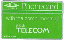 Telefonkarte British Telecom BTD-022 070K 5th Complimentary
