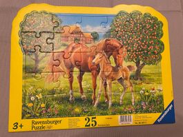 Ravensburger Puzzle Pferde auf der Weide Rarität 25 Teile
