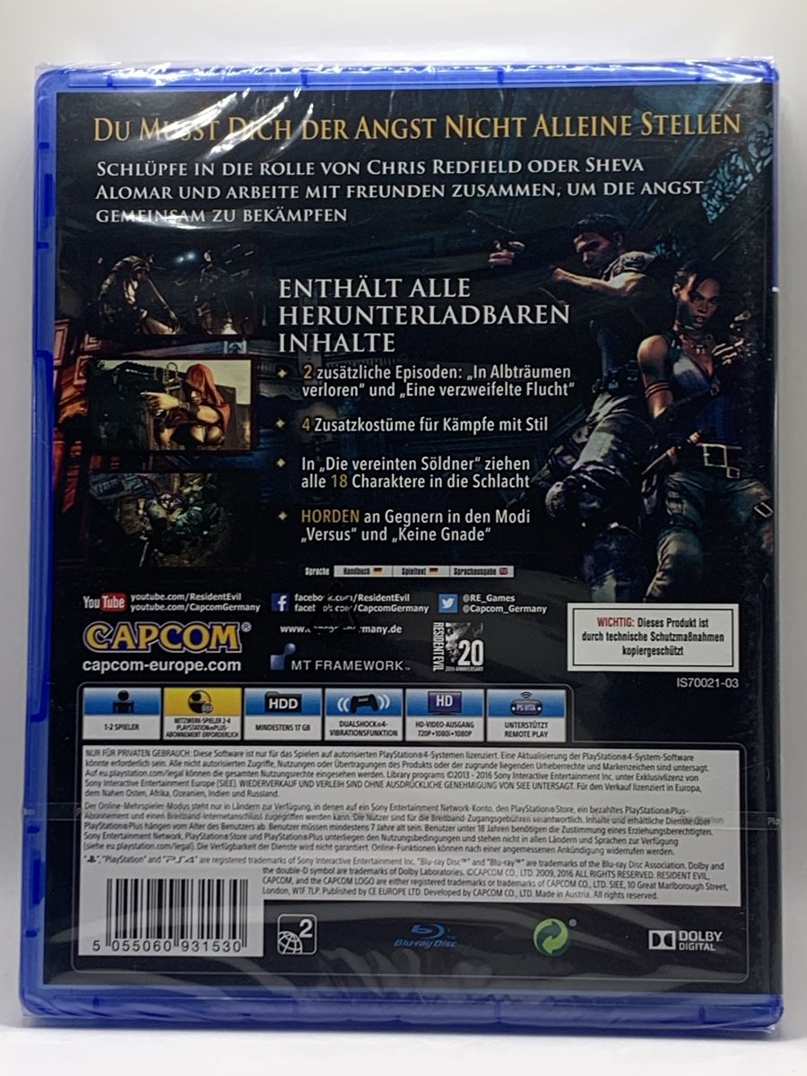 Sony Giochi: Resident Evil 5 - PS4 - neu OVP – Nuovo e nell'imballaggio originale da Ostermundigen venduto da RG-Collector 1