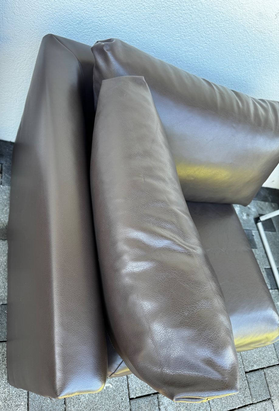 Divani: Ecksofa Leder dunkelbraun guter Zustand – Usato da Oberentfelden venduto da Loti5 1