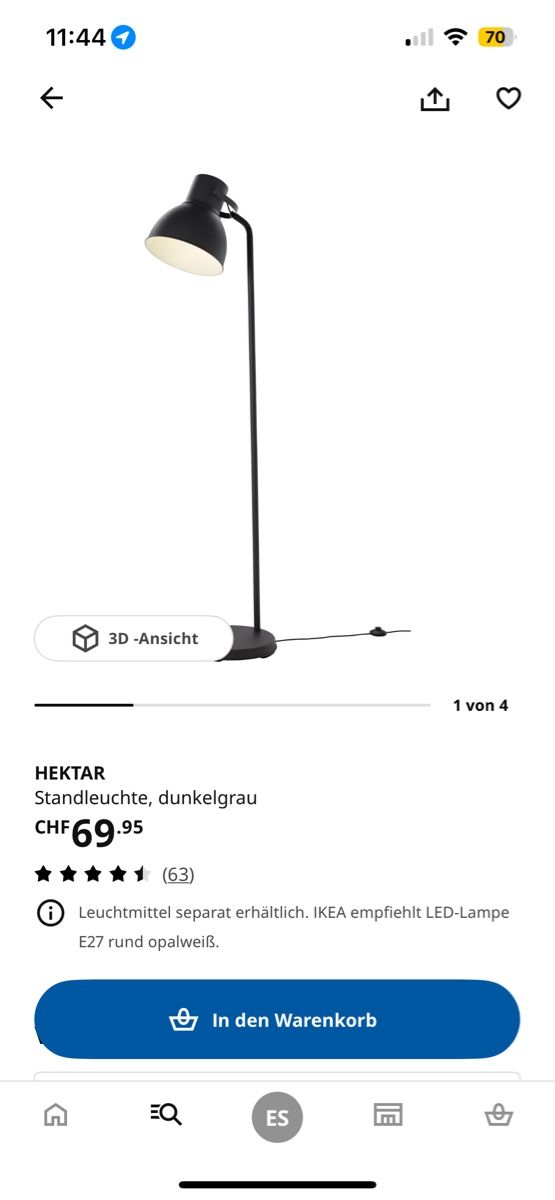 Ikea Lampes: Ikea HEKTAR Stehlampe – Neuf (Voir description) à Basel par enya444 1