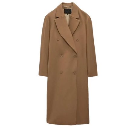 Damen Wollmantel Gr.S caramel/braun Massimo Dutti