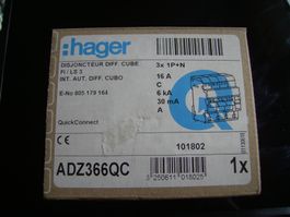 Hager FI/LS C16A LS Schalter.FI Schalter