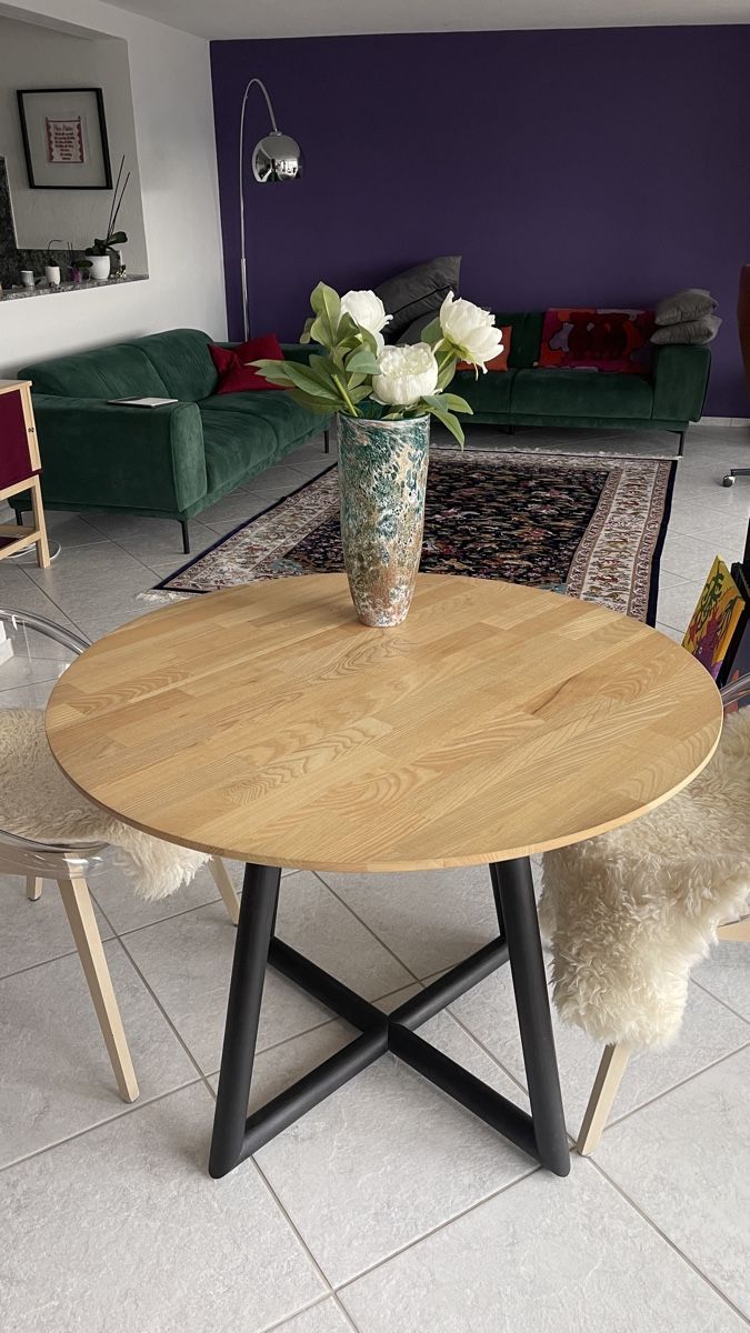 Tavoli: Runder Esstisch, Holztisch mit Holzbeinen – Usato da Gebertingen venduto da AP2323