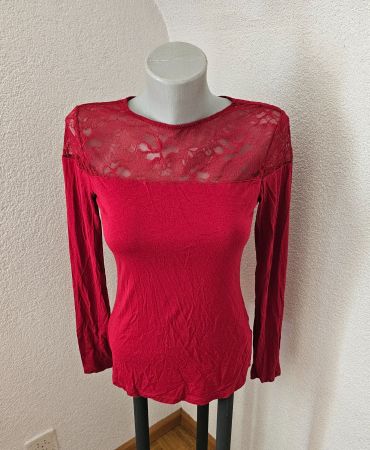 neuw. Shirt H&M Gr. S rot mit Spitze