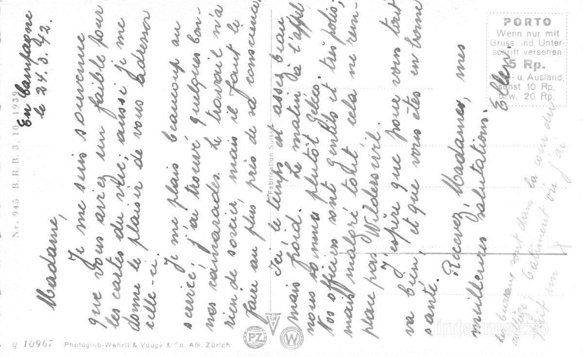 Cartoline postali: Köniz BE // 1939 Dorf // Sommer – Usato da Basel venduto da intermezzo12 1