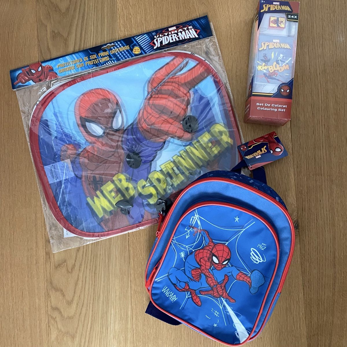 Borse & Zaini: Spiderman Set: Rucksack, Stifte, Sonnenschutz - Neu! – Nuovo e nell'imballaggio originale da Hinwil venduto da crn139