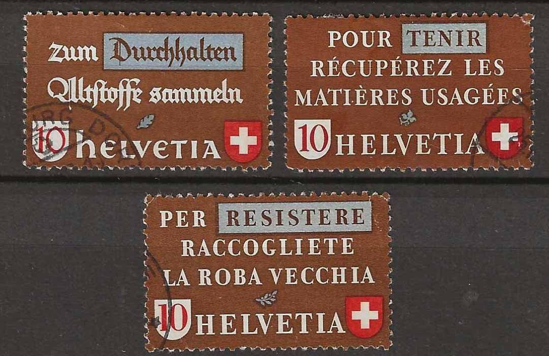 Tutti i francobolli: CH254 - Durchhalten, Tenir, Resistere obl. – Usato da Trélex venduto da Phil_Albert
