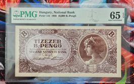 1946 Hungary 10000 B.-Pengo Pick#132 PMG 65