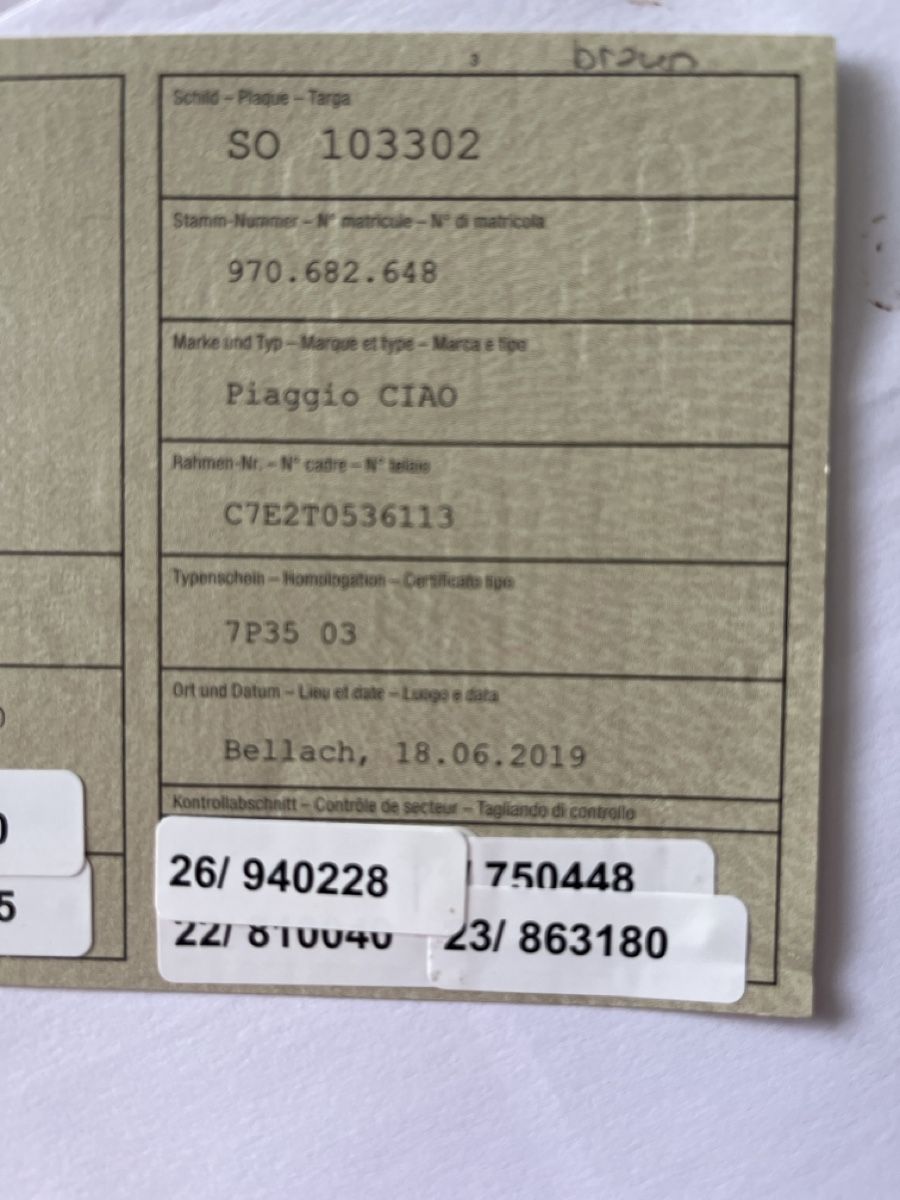 Piaggio Ciclomotori: Piaggio Ciao – Usato da Kappel SO venduto da Kappel4616 4