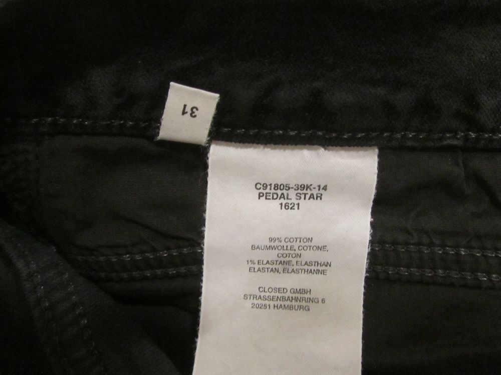 CLOSED Pedal Star Samt-Hose, Damen, grauschwarz, Gr. 31 | Kaufen auf ...