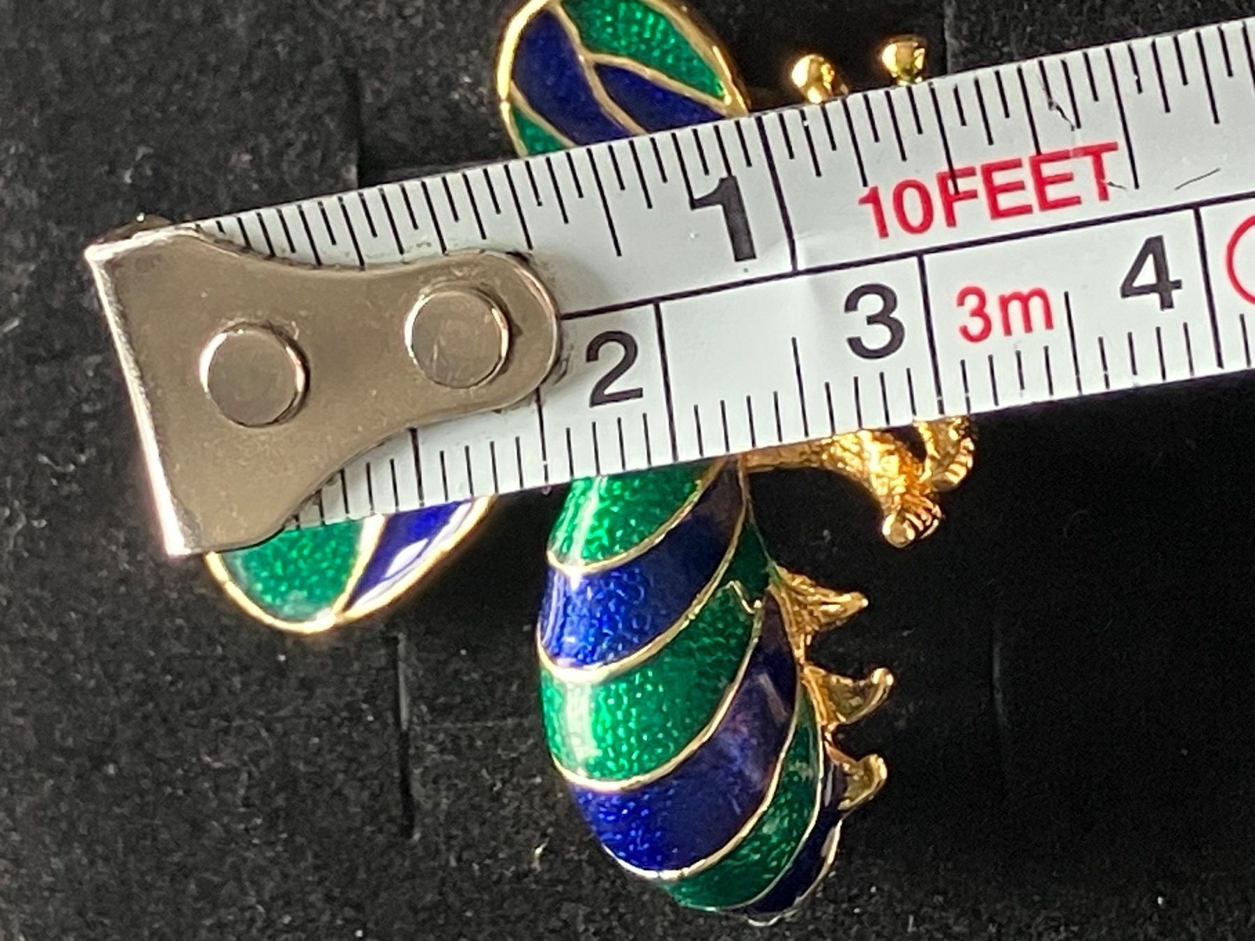 Broschen & Nadeln: Broche abeille vintage, émail, doré, strass – Gebraucht aus Peseux von Cresus27 5