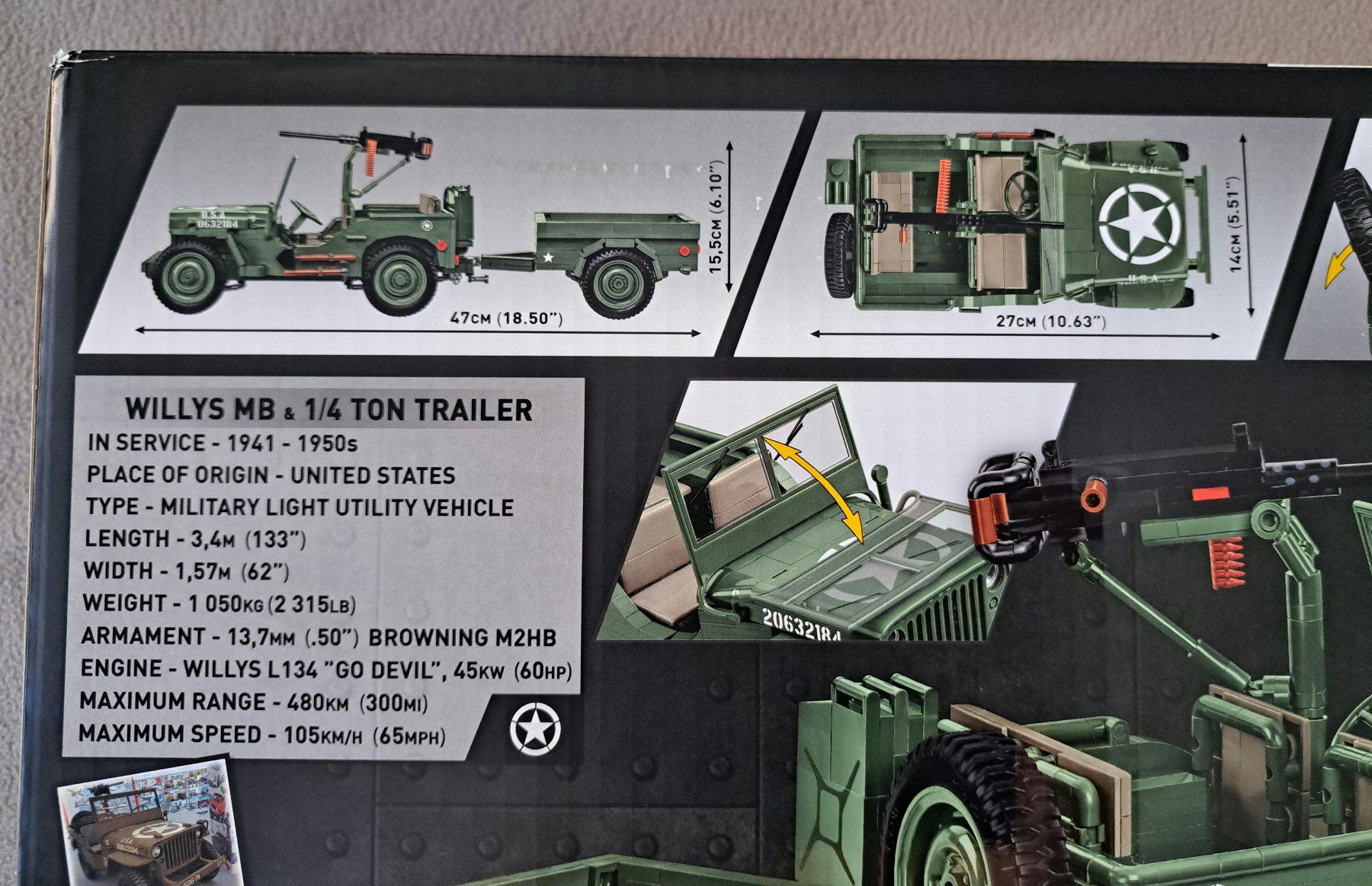Cobi Jeux de construction: COBI 2804 Willys MB & Trailer – Neuf avec emballage d'origine à Igis par magneto_hg 2