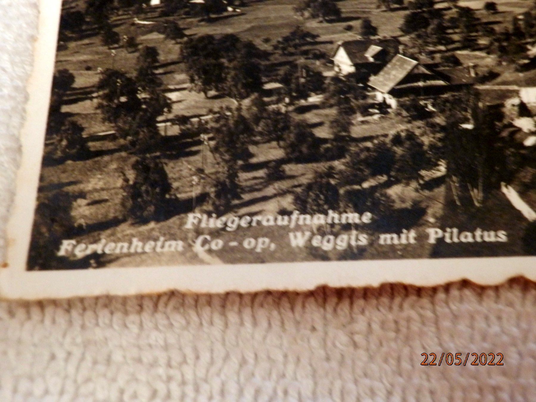 Ansichtskarten: Ansichtskarte, Weggis mit Pilatus, Luftbild, Stemp. ZNr.196 – Gebraucht aus Ueberstorf von dinbau 3
