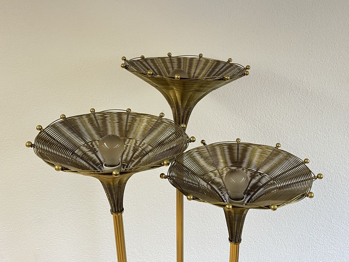 Lampen: Papyrus Stehlampe von Nucci Valsecchi 1970er, Messing – Gebraucht aus Horgen von Grizzly83 7
