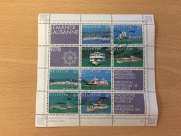 Briefmarkenbogen LEMANEX LAUSANNE 1978