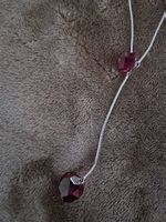 Halskette / Y-Kette (Lariat)  Kristall Rot/Burgundy