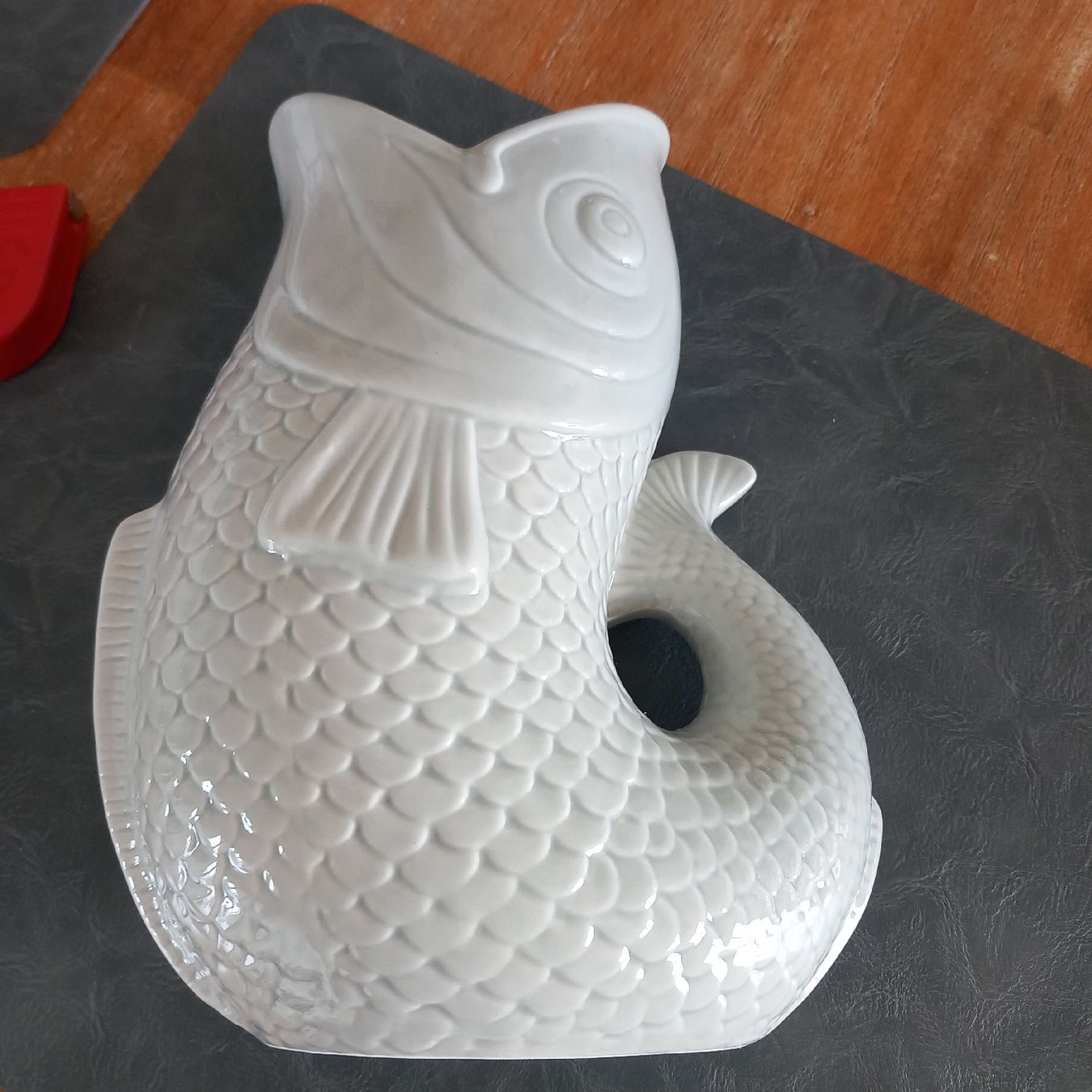 Vasen & Gefässe: Tolle Hellgraue Fisch Vase /  Keramik – Neu (gemäss Beschreibung) aus Aegerten von gismolini 2