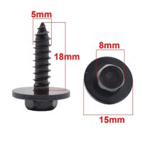 10 x 5mm Blechschraube Schwarz