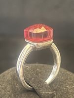 Bague statement en Argent 925 Cristal Taillé Haute Fantaisie