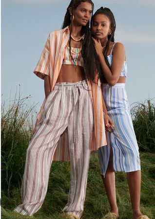 Leinenhose gestreift Gr. M Lemlem x H&M - Sommerhit!