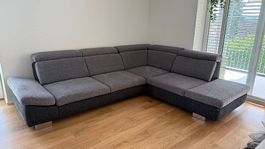 Grosse Eckcouch / Ecksofa - Stauraum + Verstellfunktionen