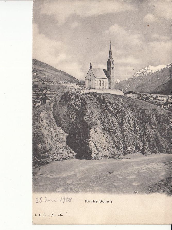 Ansichtskarten: Schuls 1908 – Gebraucht aus Bürglen TG von StampGraf