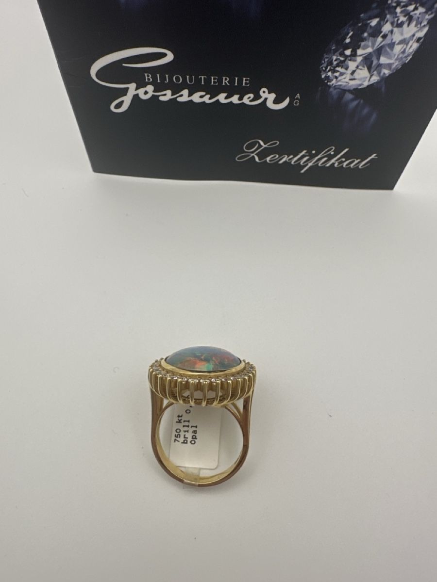 Anelli: 18 Karat Ring mit Opal und Brillanten – Nuovo (secondo la descrizione) da zürich venduto da bijouteriegossauer 4