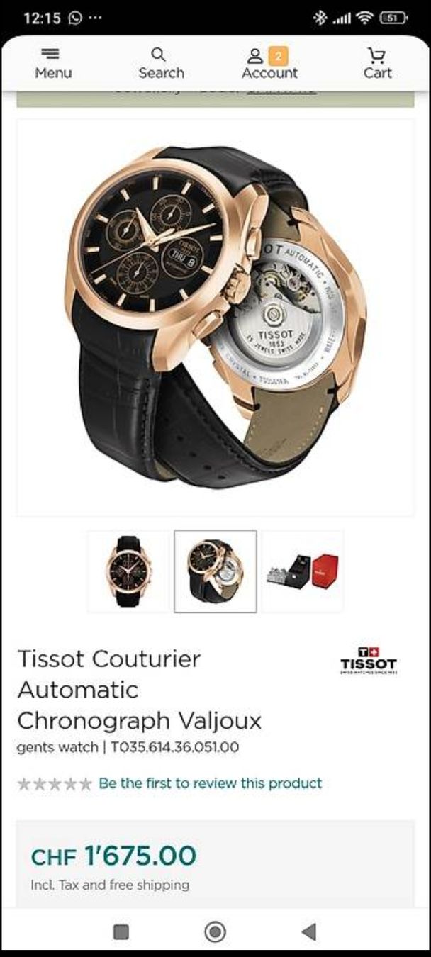 Tissot Montres: Tissot Couturier automatic 43MM – D'occasion à Moosseedorf par ayf_t9tm