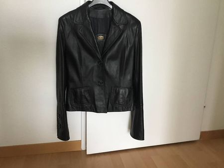 Leder Jacke 