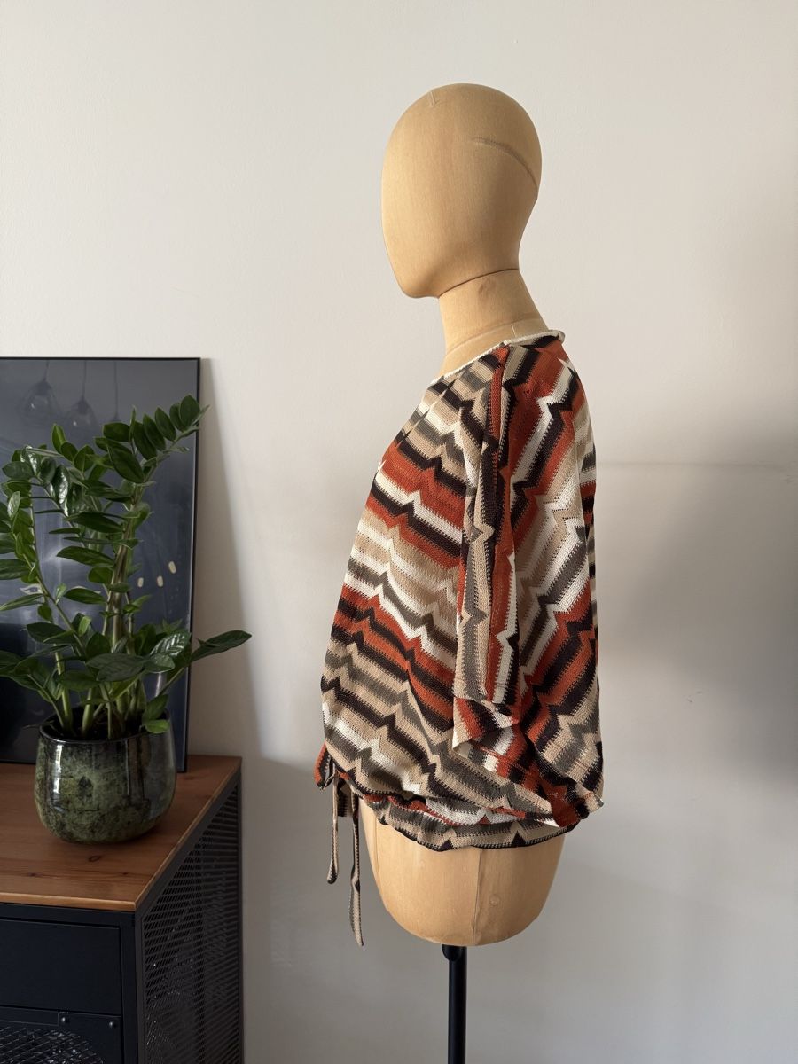 Zara T-shirt: Zara Trafaluc Strickshirt Boho Missoni Style Gr. S – Usato da Lugano venduto da rebecca.wardrobe 3