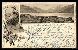 Litho Vevey, Panorama du lac et de la vi