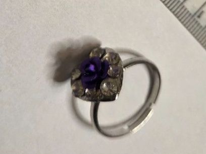 Anelli: Bague Argent Coeur Violet, Ajustable – Nuovo (secondo la descrizione) da Territet venduto da Cenh 4