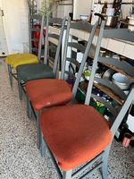 4er Set Holzstühle, Vintage Look, gemischte Farben, Top!