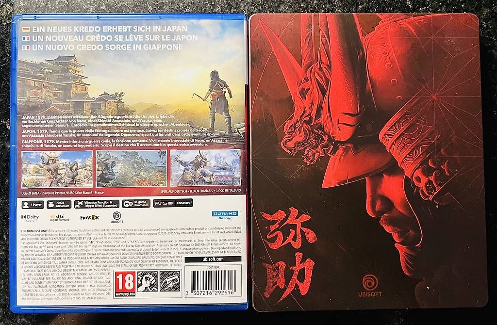 Sony Spiele: PS5 / Assassin's Creed Shadows - Steelbook Edition – Gebraucht aus Bern von JoVee 1