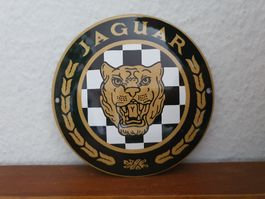 Emailschild Jaguar Cars Logo, Emaille Schild Reklame Retro