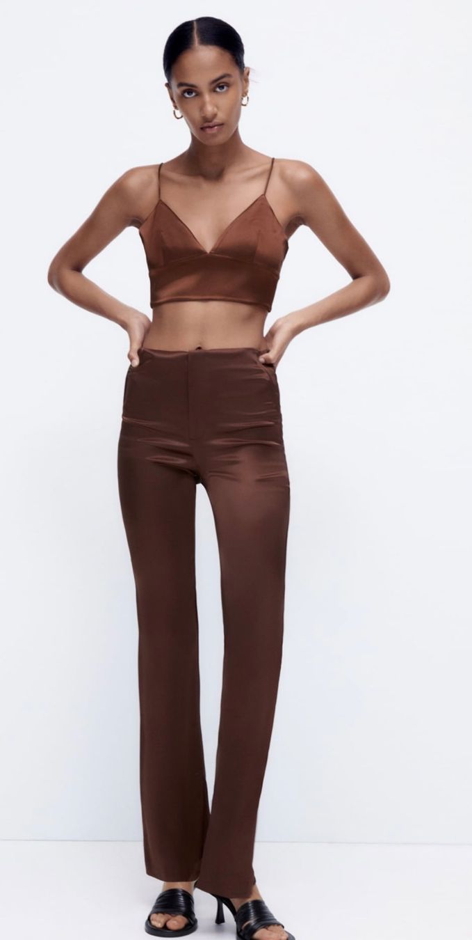 Zara Kleiderpakete: Zara set in satin braun Grösse S/M – Neu (gemäss Beschreibung) aus Spreitenbach von Webtempel 2