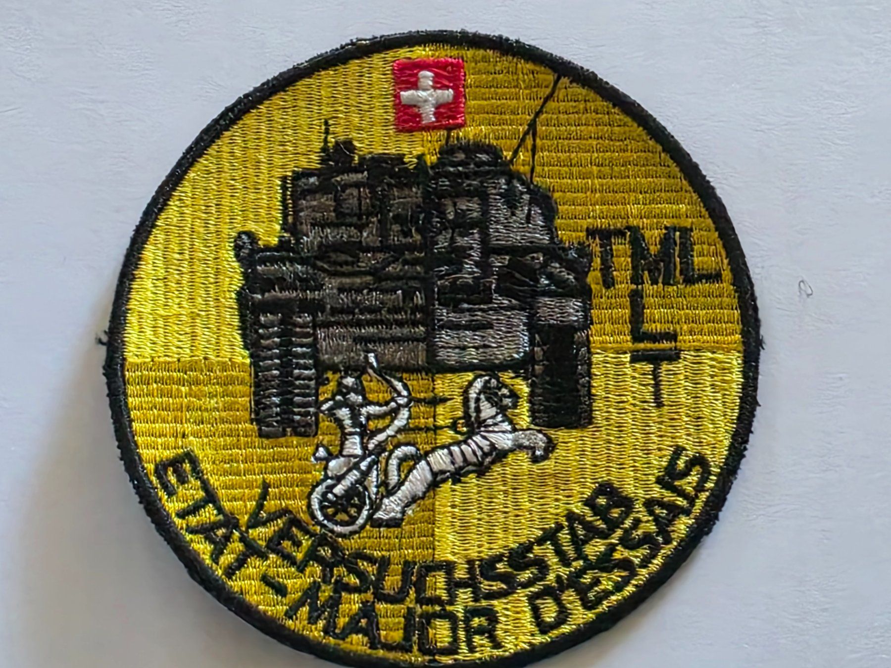 Schweizer Armee Placchette & Badge: Panzer Abzeichen seltene Badge TML Versuchsstab top – Usato da Nyon venduto da freetoys08
