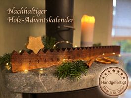 Nachhaltiger Adventskalender aus Holz - wiederverwendbar